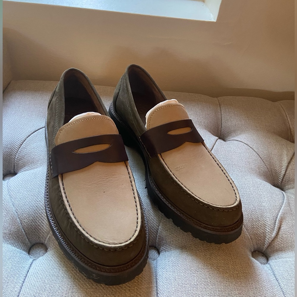 Men's Brown and Tan Loafers Cole Haan Size 9.5